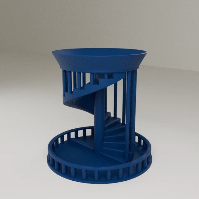 Open dice tower, 3D printed in Navy