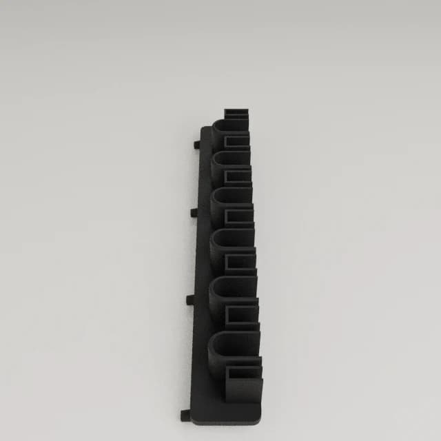 Pegboard Alligator Clip Cable Organizer, 3D printed in Carbon
