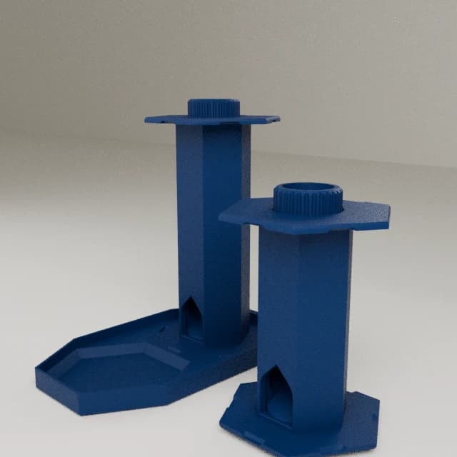 Roll-Up Dice Box and Tower, 3D printed in Navy