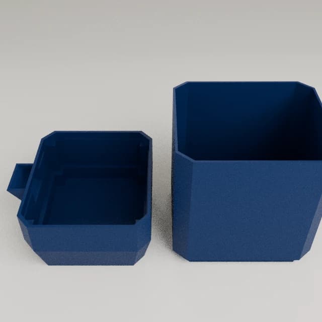Self Watering Planter, 3D printed in Navy