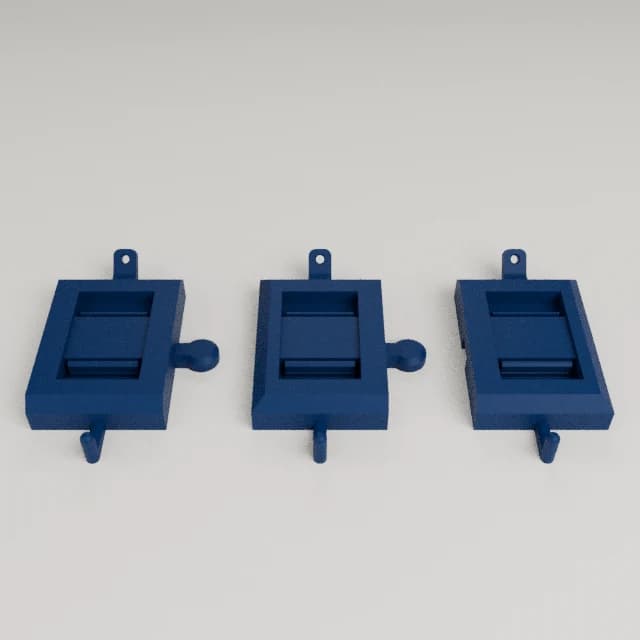 Wall Mount Watch Stand w/ Key Holder, 3D printed in Navy