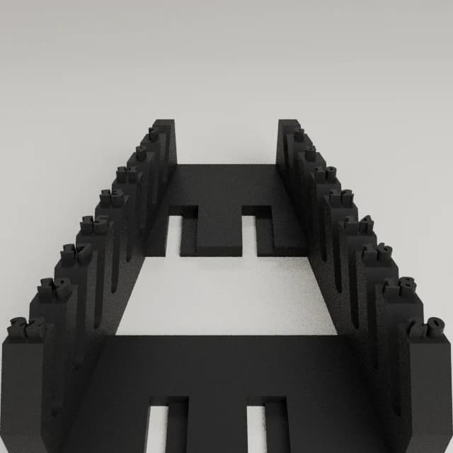 Pegboard Wrench Holder, 6 to 22 mm, 3D printed in Carbon
